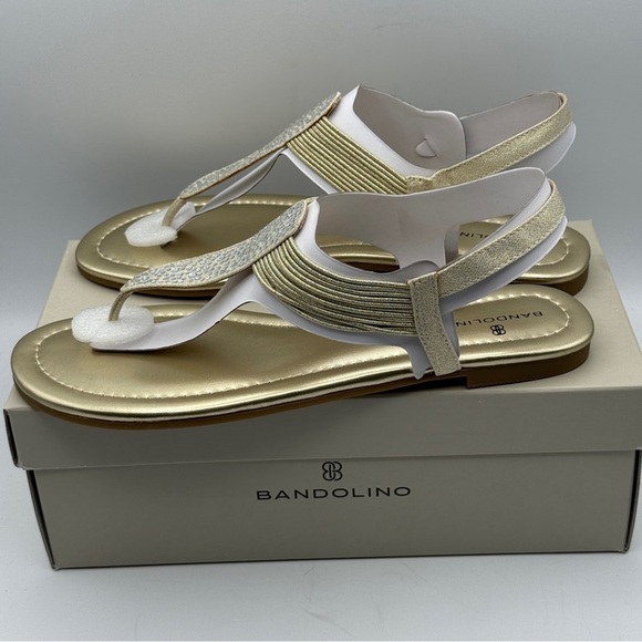 Bandolino Kayte2 Gold Rhinestone Sandals Size 9.5M - Picture 3 of 8